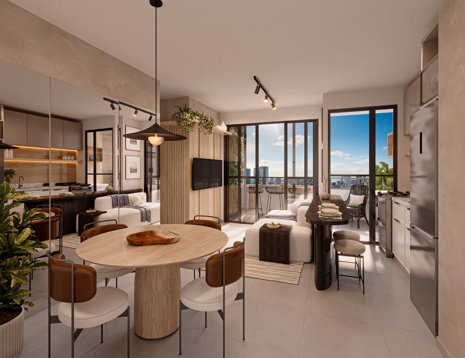 Living - Apto de 3 Quartos com Suíte